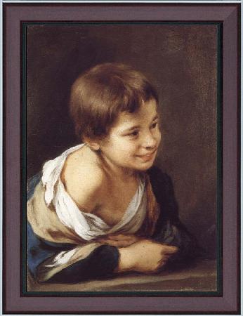 framed  Bartolome Esteban Murillo A Peasant Boy Leaning on a sill, Ta3078-1